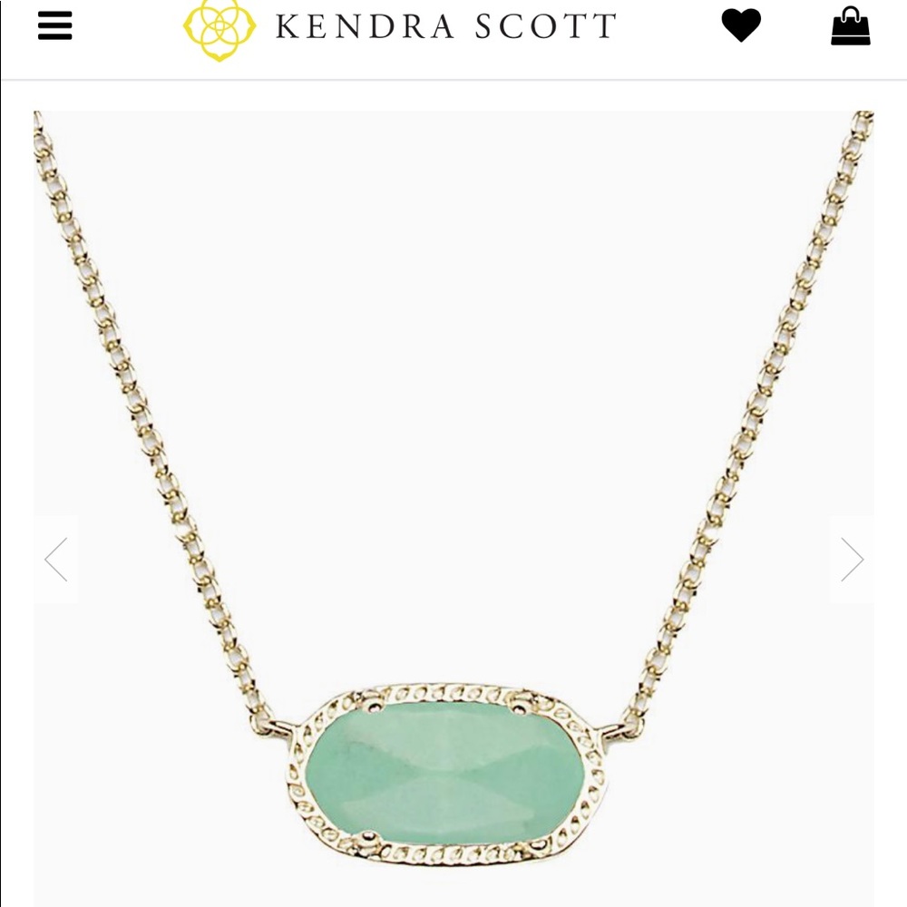 Kendra Scott Elisa Mint necklace in gold
